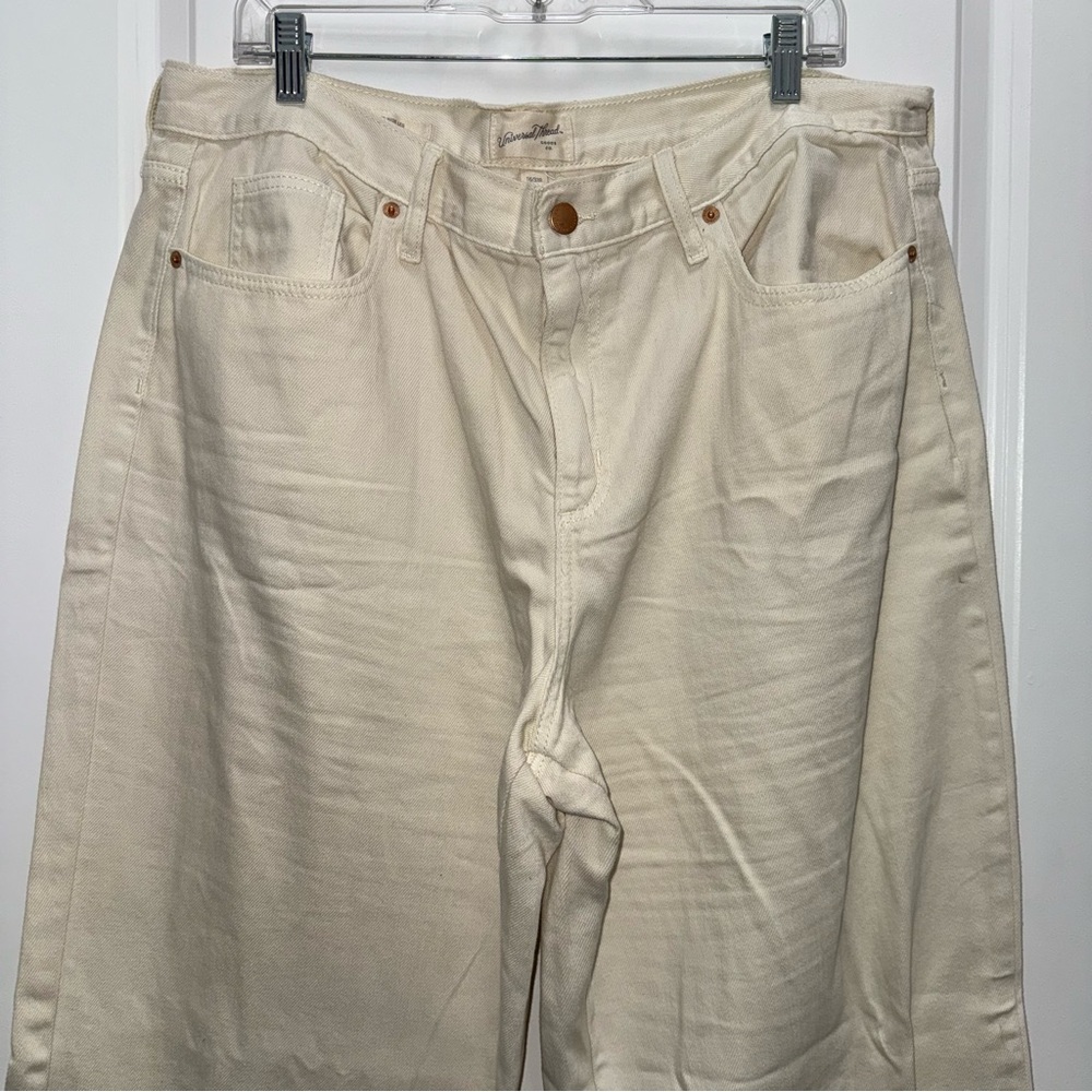 Target Universal Thread Off White Relaxed Wide Leg Jeans - Picture 2 of 8